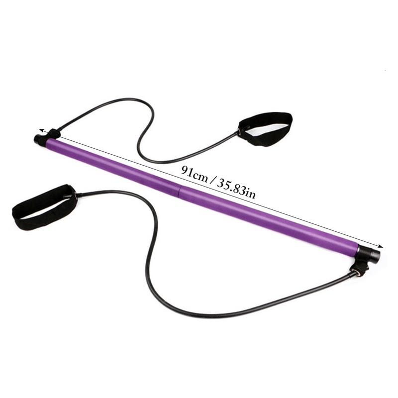 Yoga Pilates Bar Stick With Resistance Bands